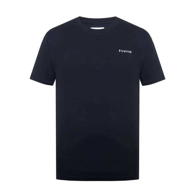 Firetrap Katoenen heren-T-shirt (Zwart)