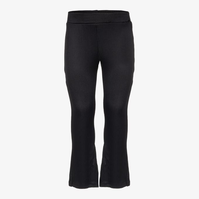 TwoDay meisjes flared ribbroek - Zwart - Maat 92