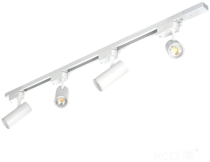 Kobi Nexttrack GO 1-fase railset 1 meter met 4x GU10 spots - wit | 4 x GU10