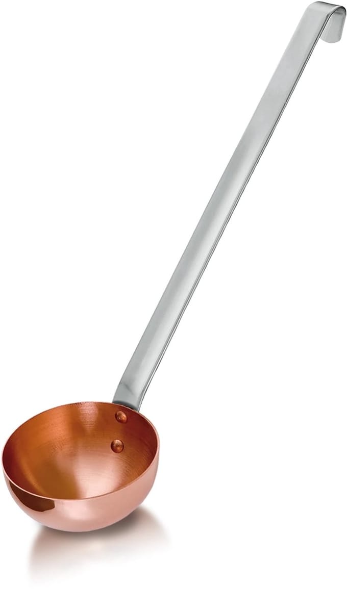 Le Pratique | Koperen soeplepel 11cm | RVS handgreep