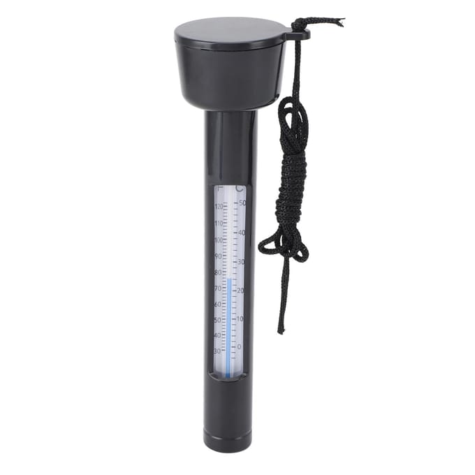 Drijvende Zwembadthermometer voor Watertemperatuur Ronde Zwembadthermometer met Koord voor black