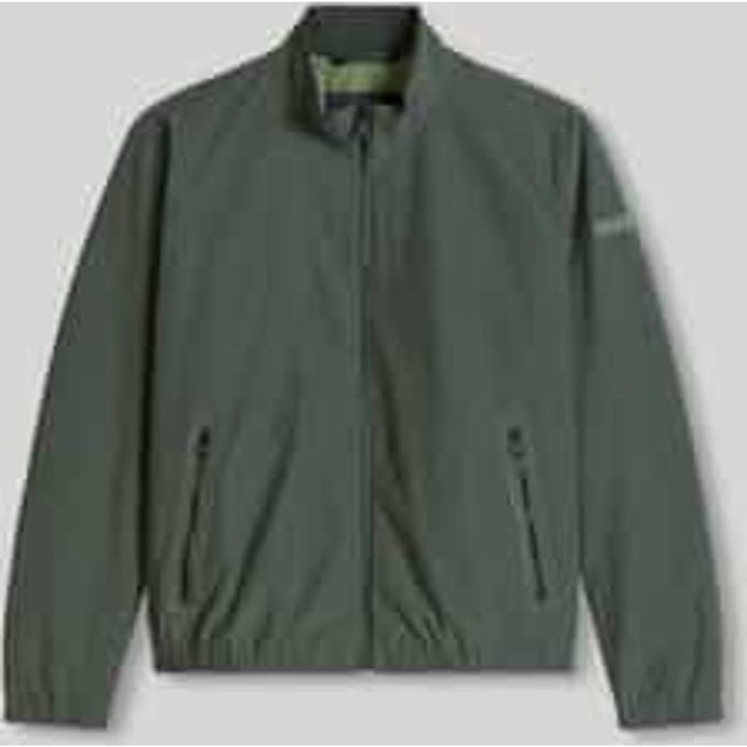 regular fit blouson van katoenmix met opstaande kraag