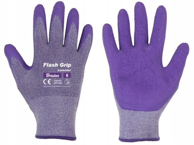 Bradas Flash Grip Lavender - Werkhandschoenen - Latex - Maat 8