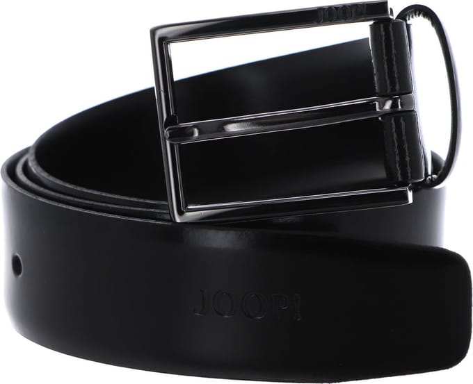 JOOP! Leren Riem Smooth Coll. Belt 3,5 CM W80 Black Zwart
