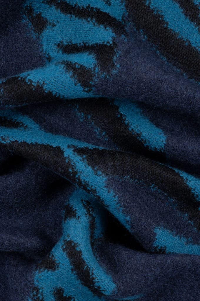 Paul Smith Scarf Logo Color Block Navy Maat: OS | Handschoenen Outlet | Heren | Blauw