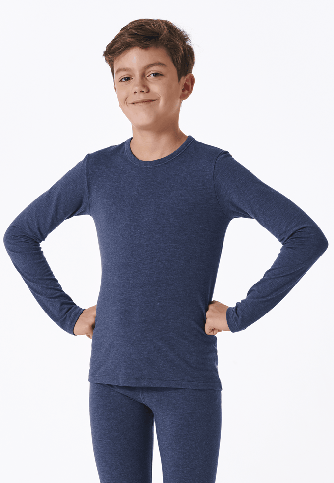 Shirt lange mouwen unisex donkerblauw - Active 92