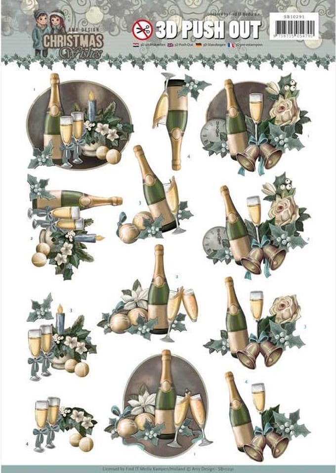 3D Pushout - Amy Design - Christmas Wishes - Happy New Year