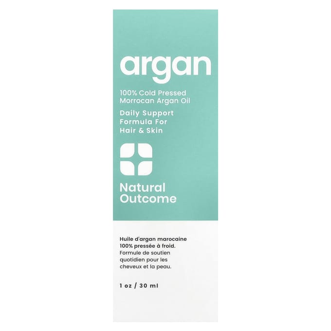 Natuurlijk Resultaat, 100% koudgeperste Marokkaanse arganolie, 30 ml (1 ons) white