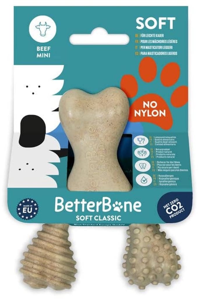 BetterBone - Hondenspeelgoed - Kauwbot - Mini Zacht Rundvlees: Rundvlees / Mini