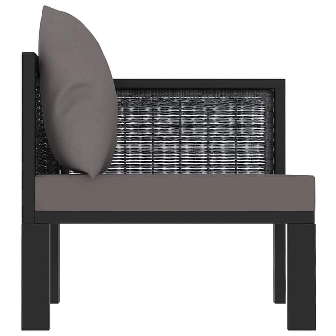 vidaXL - Hoekbank - sectioneel - met - linkerarmleuning - poly - rattan - antraciet