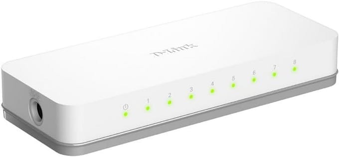 8-poorts Ethernet Switch met Plug & Play en Energiezuinige Technologie