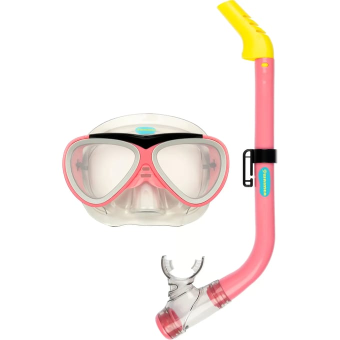 Waimea Duikbril met Snorkel - Kinderen - Roze - Waterafvoerventiel