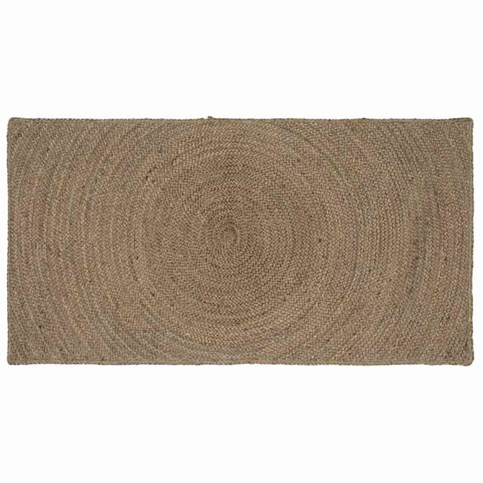 vidaXL Vloerkleden Grijs 100 x 200 cm Jute