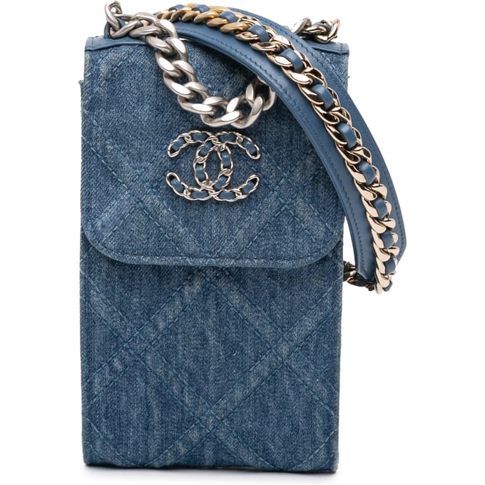 Denim Gequiltte Schoudertas