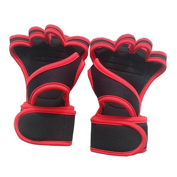 Weight Lifting Gloves With Wrist Wraps Full Palm Protection Grip For Gym Pull Ups Cross Training Workout M rood
