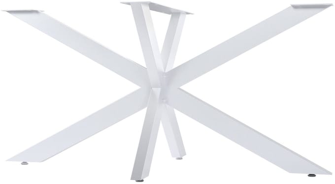 CLP Hardwick Tafelpoten - metaal - doe-het-zelf - hoogte van 71 cm - Stervormig tafelframe - gepoedercoat - wit