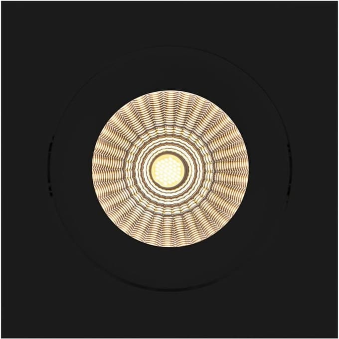 The Light Group SLC DL04 Square X1 inbouwlamp IP54 2700K zwart