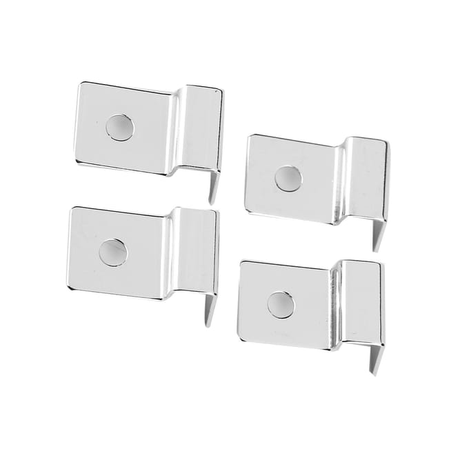 4 Stuks Roestvrij Staal Aquarium Steunbeugel Aquarium Glas Deksel Klem 10mm white