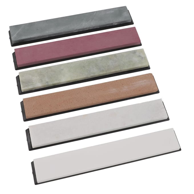6PCS Messenslijpsteen Set 1000 3000 5000 6000 8000 10000 Korrels Dubbelzijdig Professioneel gray