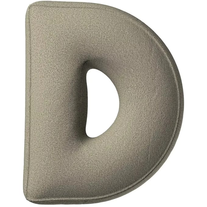 Kussen letter d Yellow Tipi Boucle