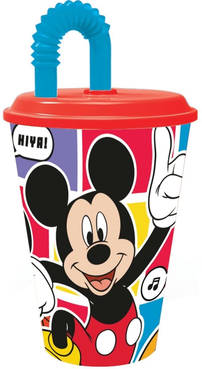 Drinkbeker met rietje kind - Mickey Mouse - 430ml