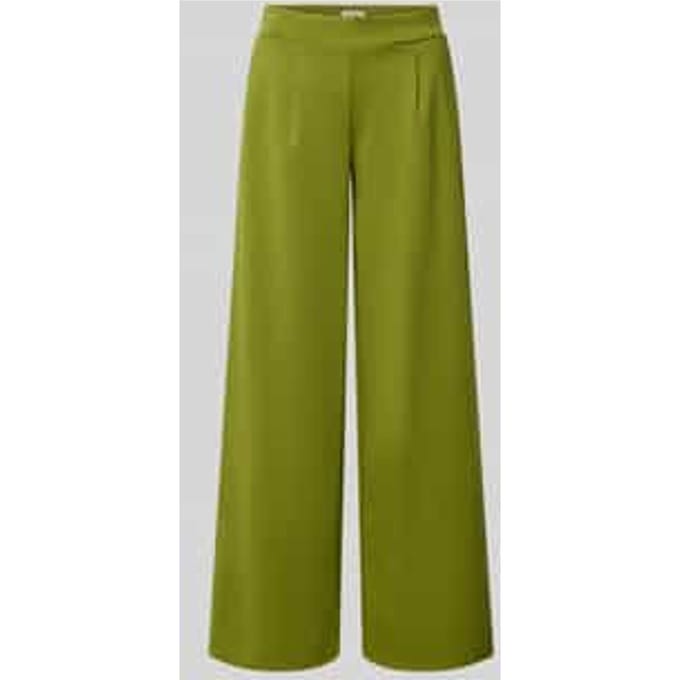 wide fit broek met viscose, model 'Kate'