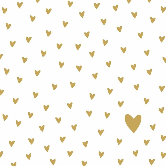 Lunch servetten - Little Hearts gold