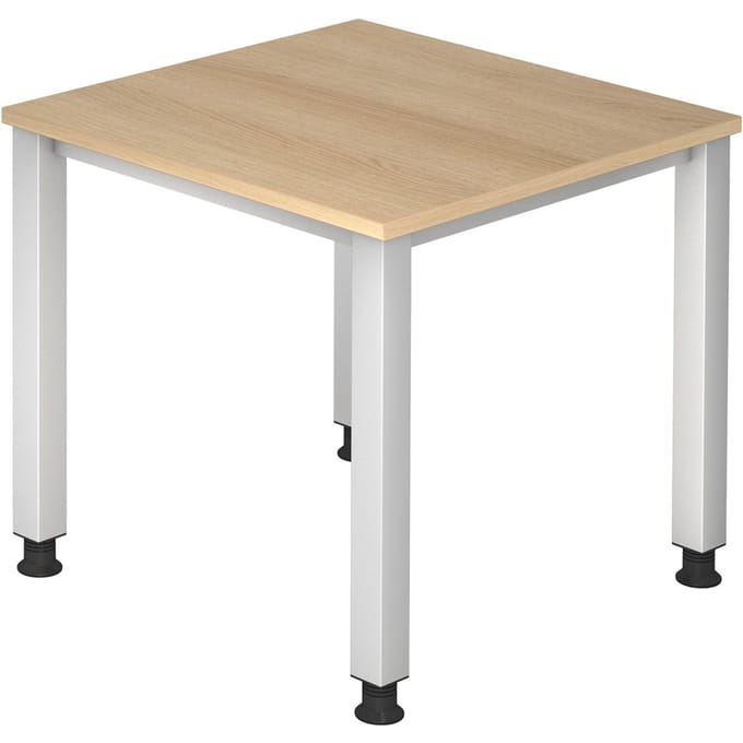 QUEO 8 S | Bureau - 80 x 80 Eiken Tafelhoogte I In hoogte verstelbaar