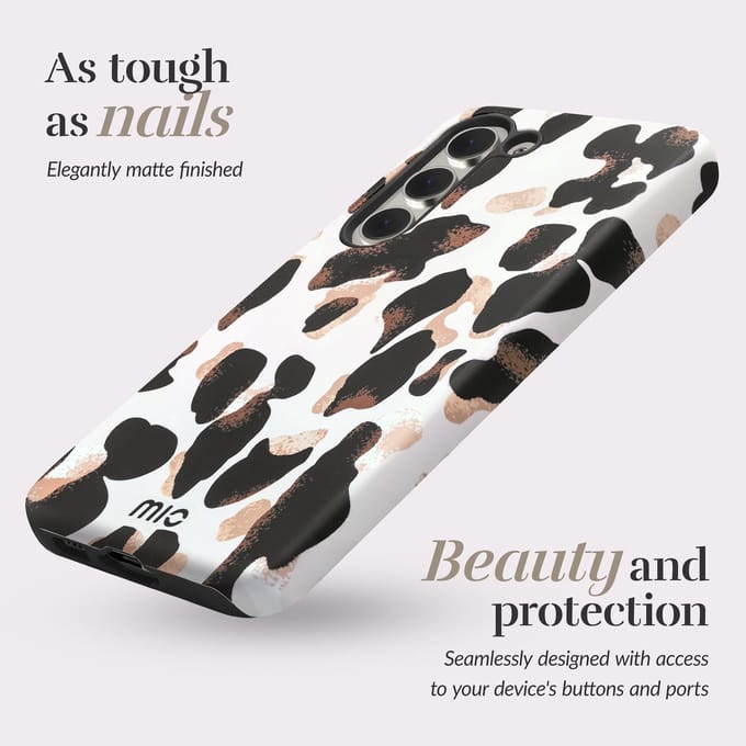 MIO by Mobilize Hoesje | Geschikt voor Samsung Galaxy S24 FE | Compatibel met MagSafe | Hard Shell Back Cover | Leopard