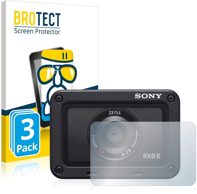 Screenprotector 3 Stuks voor Sony DSC-RX0M2 (RX0 II) (Lens) Beschermglas transparant