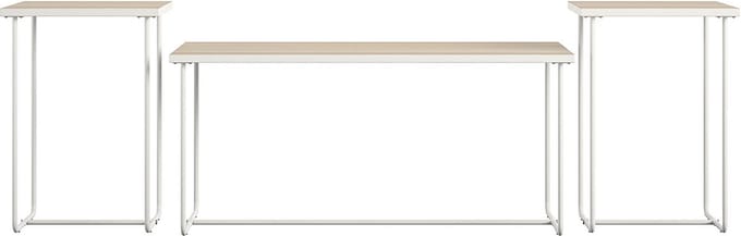 Dante-Accenttafel - Set van 3 - Wit Metaal