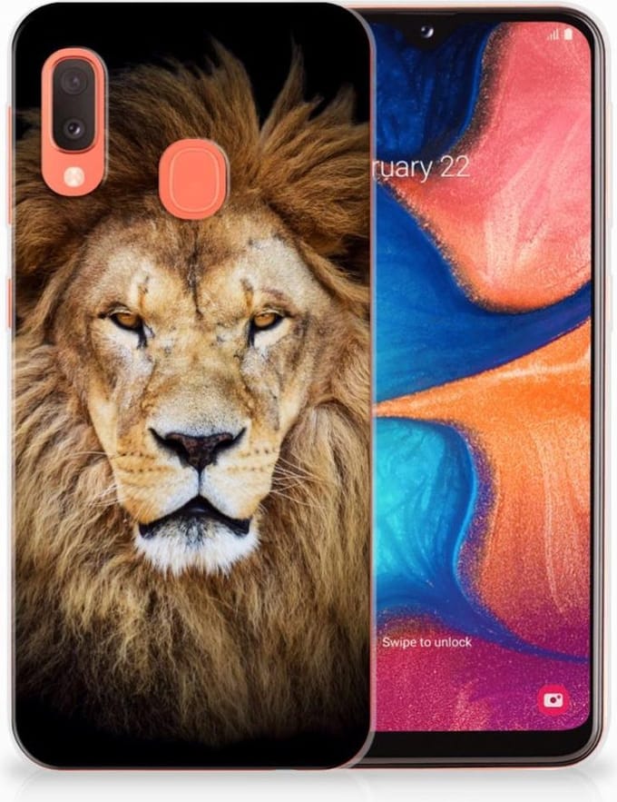 Samsung Galaxy A20e TPU Hoesje Leeuw