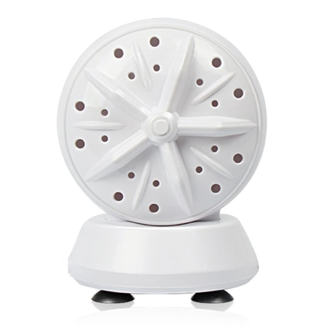 Draagbare reiswasmachine, krachtige mini-wasmachine, dubbele turbine, golvende wasmachine Style 2 wit