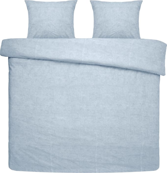 Damai dekbedovertrek Ebba - Biologisch Katoen - 240x200/220 cm - Soft Blue + 2 kussenslopen 60x70