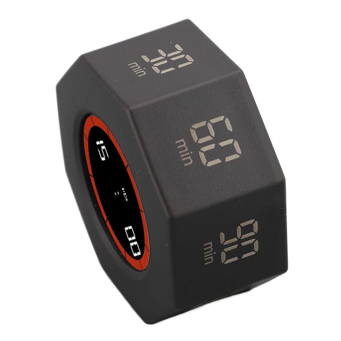 Octagon Timer Bureau Productiviteitstimer Kubus met G-sensor voor Taakwerk Studie Keuken 1 3 5 15 30 60