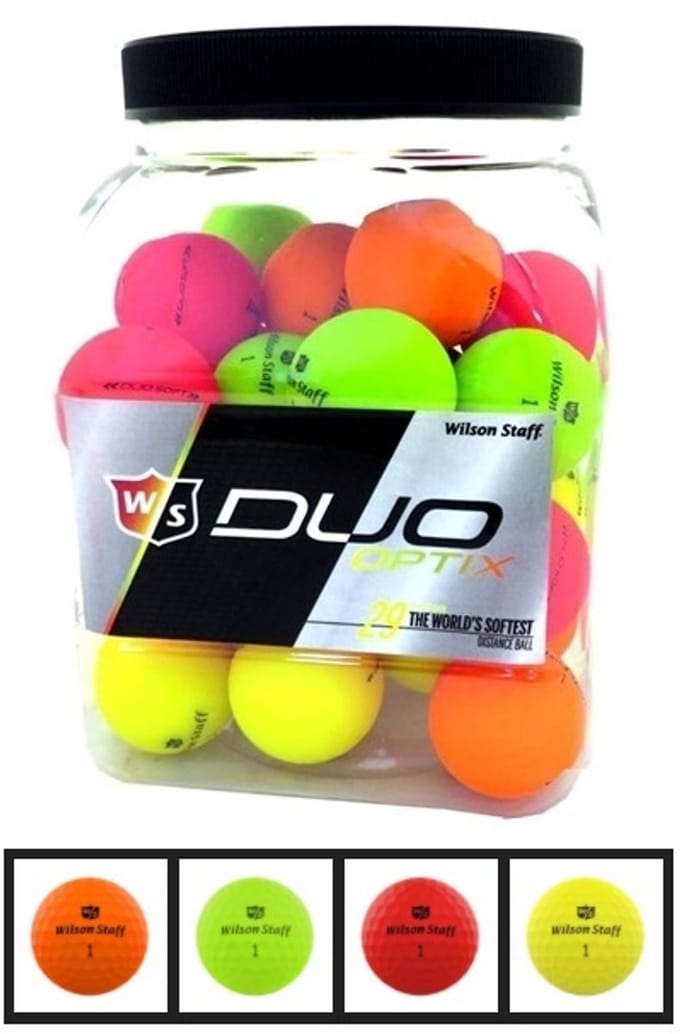 Wilson Staff DUO Soft+ Optix Jar 2020 Golfballen  - Gekleurd - 36 Stuks