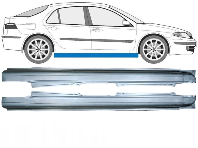 Volledige dorpel voor Renault Laguna II 2001-2007 / Links + Rechts / Set