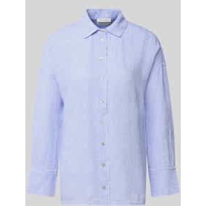 regular fit overhemdblouse van puur linnen