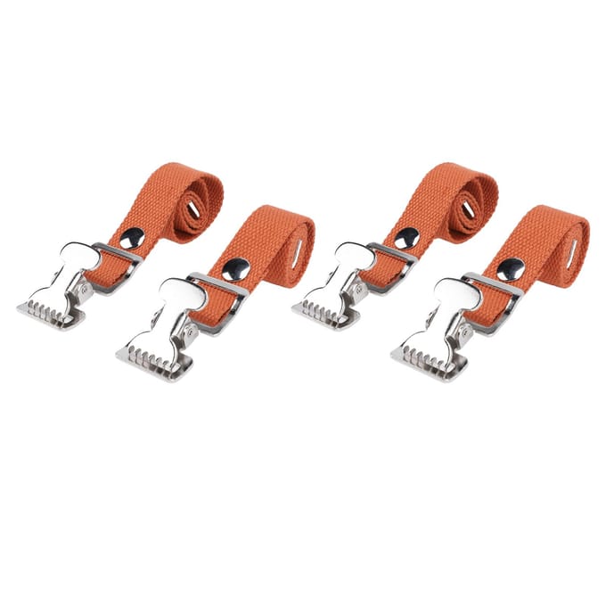 Lot de 4 sangles pour échasses de cloison sèche, en nylon flexible, en alliage d'aluminium, réglables marron