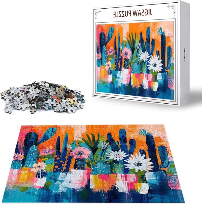 Grote Puzzel - Legpuzzel Volwassenen - Ontspannen Thuis - Gelabelde Achterkant - 5000 Stukjes - Multicolor