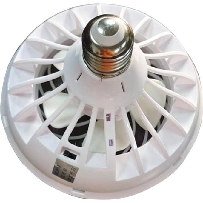LED Licht Ventilator E27 Converter Basis Plafondventilator Slaapkamer Keuken Toilet Smart Stille Plafondventilator Verlichting white