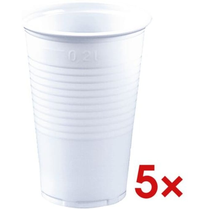 Beker IEZZY 200ml Ø70mm PP 100 stuks wit