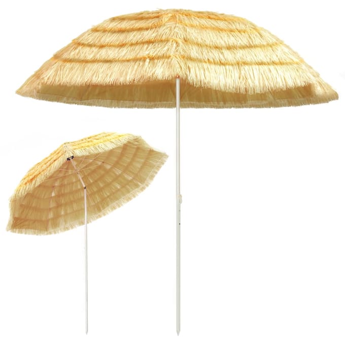 vidaXL - Strandparasol - Hawaï - stijl - 300 - cm - naturel