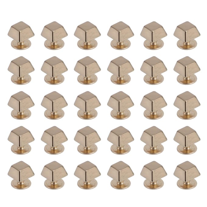30 Ensembles Rivets Trapézoïdaux 8mm Alliage de Zinc Rivets Décoratifs avec Vis en Fer 6mm pour Sacs à Main Chaussures or