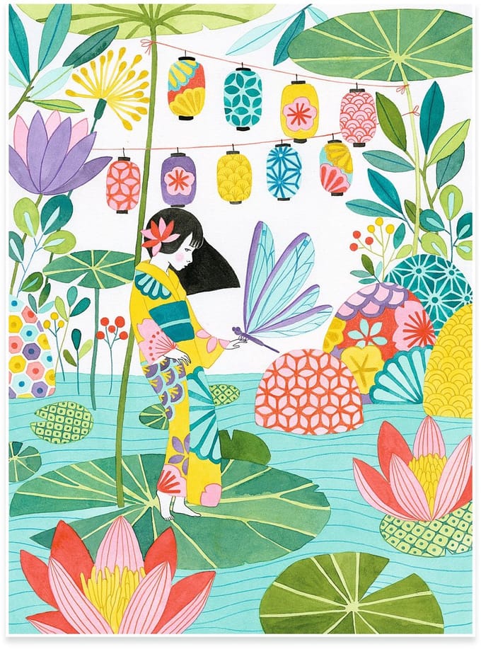 Djeco kleurplaten Japan - creatieve kunstset voor kinderen.