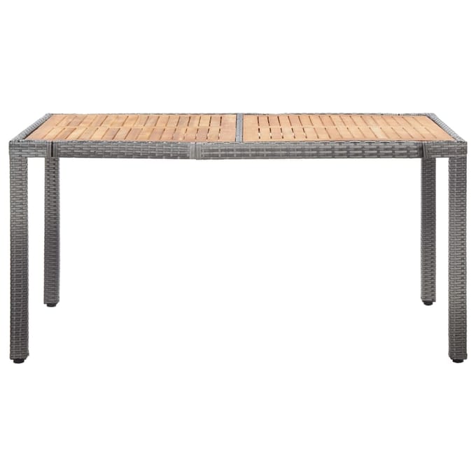 vidaXL - 7-delige - Tuinset - met - kussens - poly - rattan - grijs
