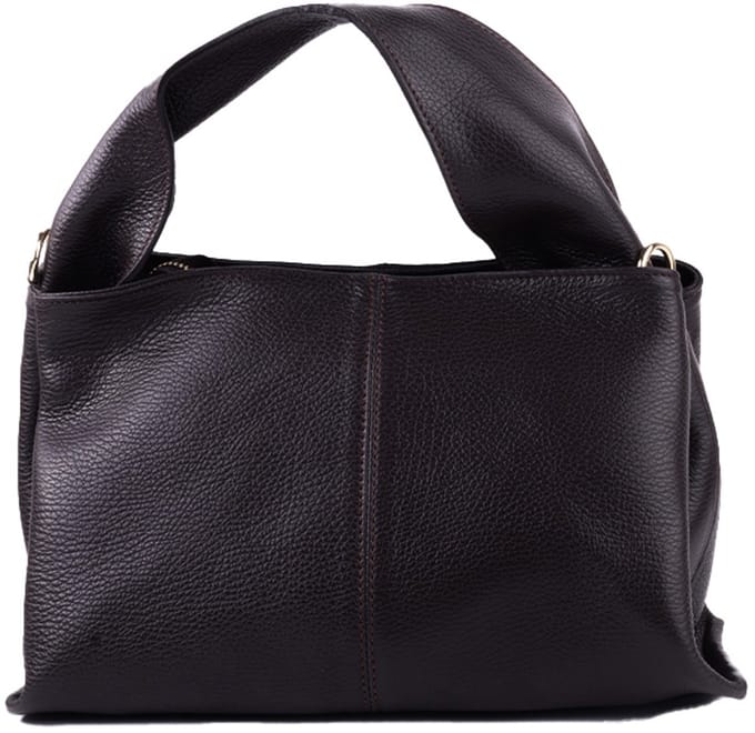 Giuliano lederen handtas Lyra - Dames - Made in Italy - Koffie