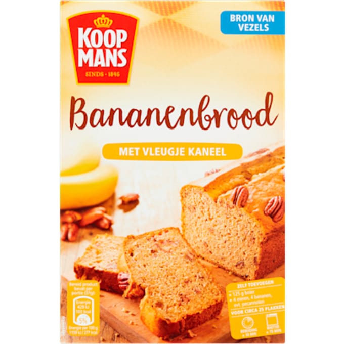 Bananenbrood met kaneel bakmix