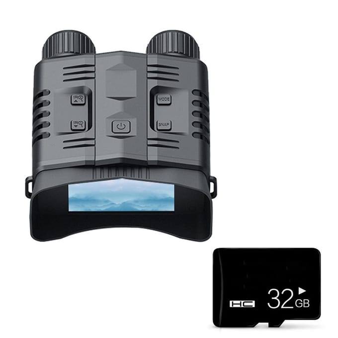 3,2 inch groot scherm 4K nachtkijker 10X digitale zoom waterdichte infrarood WiFi-verrekijker With 32G Memory Card zwart