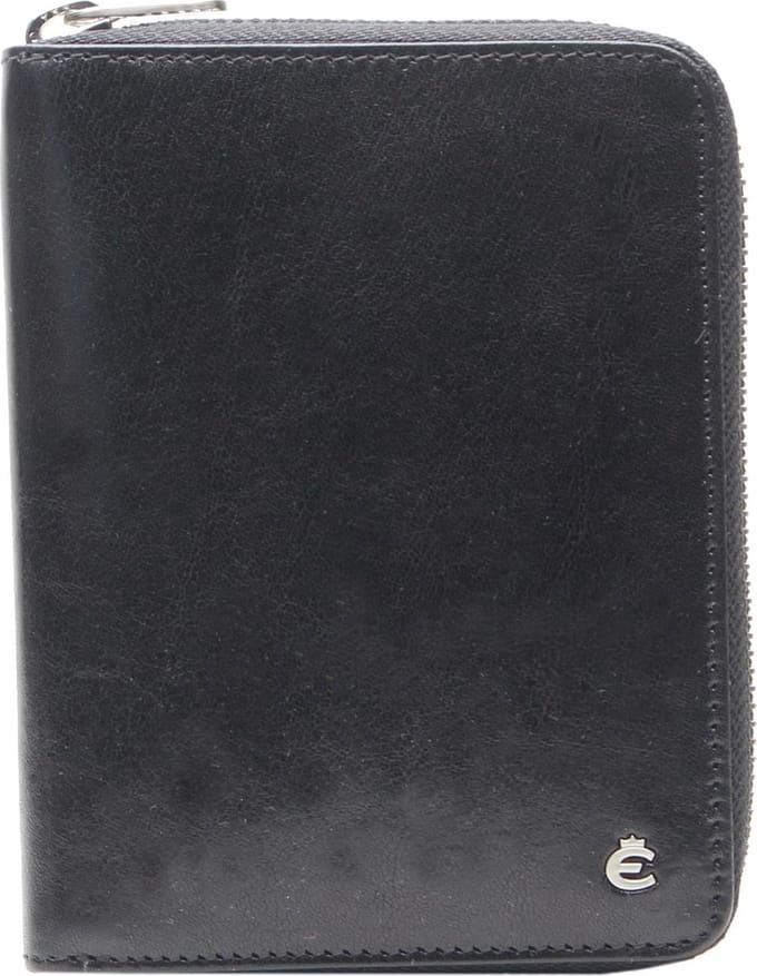 Esquire Portemonnee Toscana Zip Wallet Black Zwart